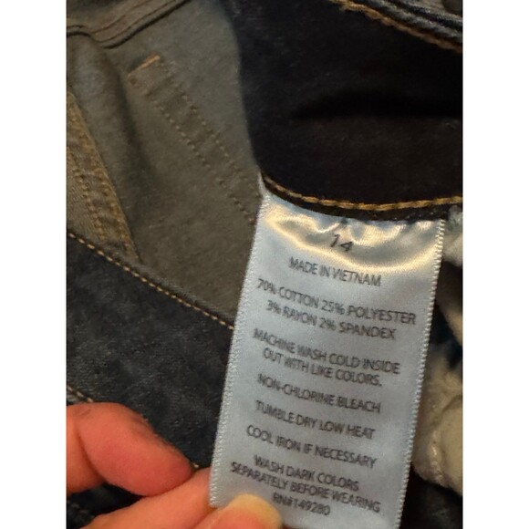 SLINK Jeans Dark Blue Curvy Straight Leg – Size 14, Nordstrom - Picture 3 of 5